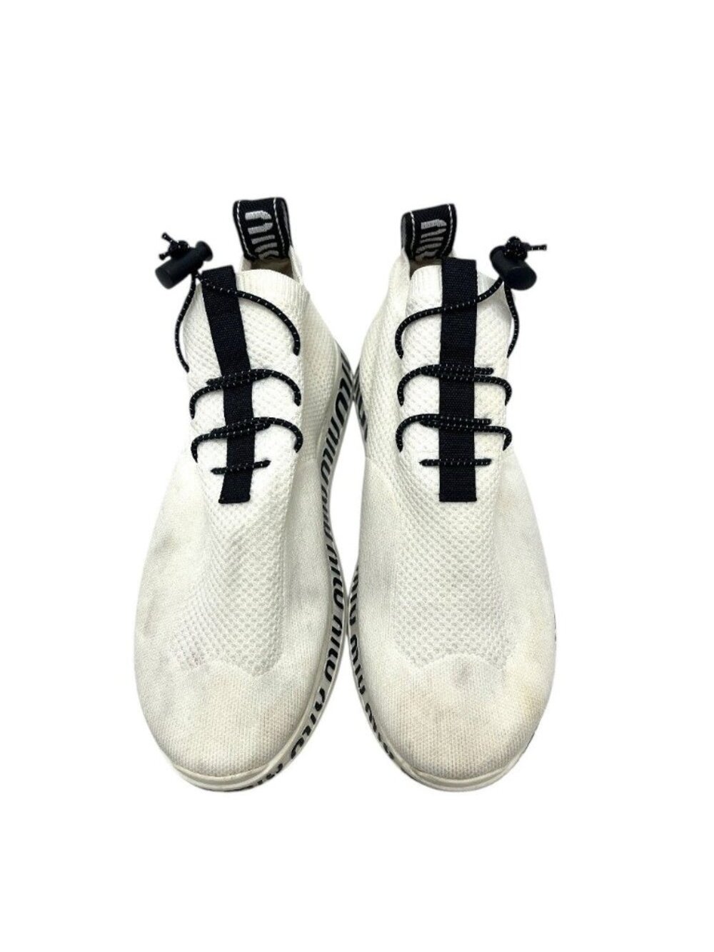 Miu Miu Sneakers Logo Canvas White